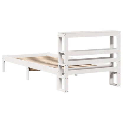 Bedframe Zonder Matras Massief Grenenhout 90 x 190 cm Wit