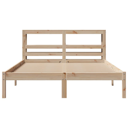Bedframe zonder matras massief grenenhout 120x190 cm