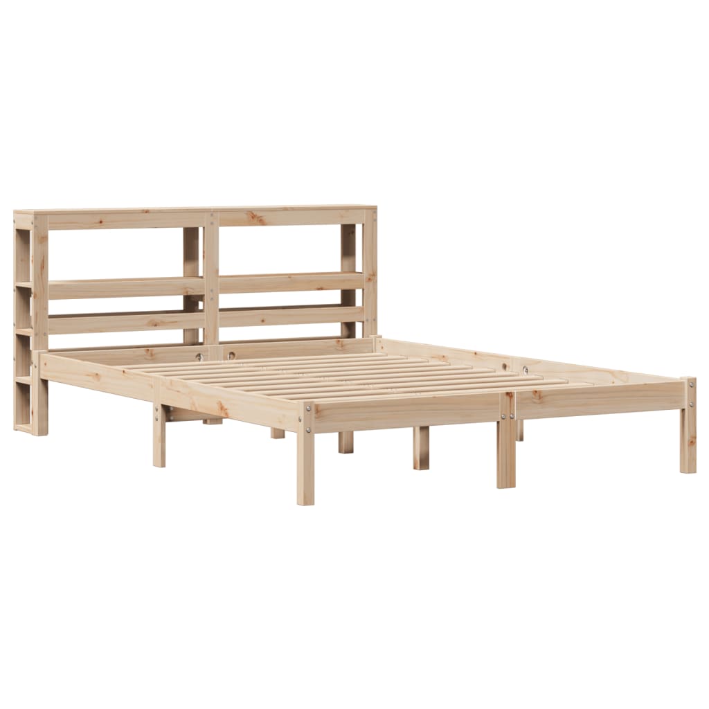 Bedframe zonder matras massief grenenhout 140x190 cm