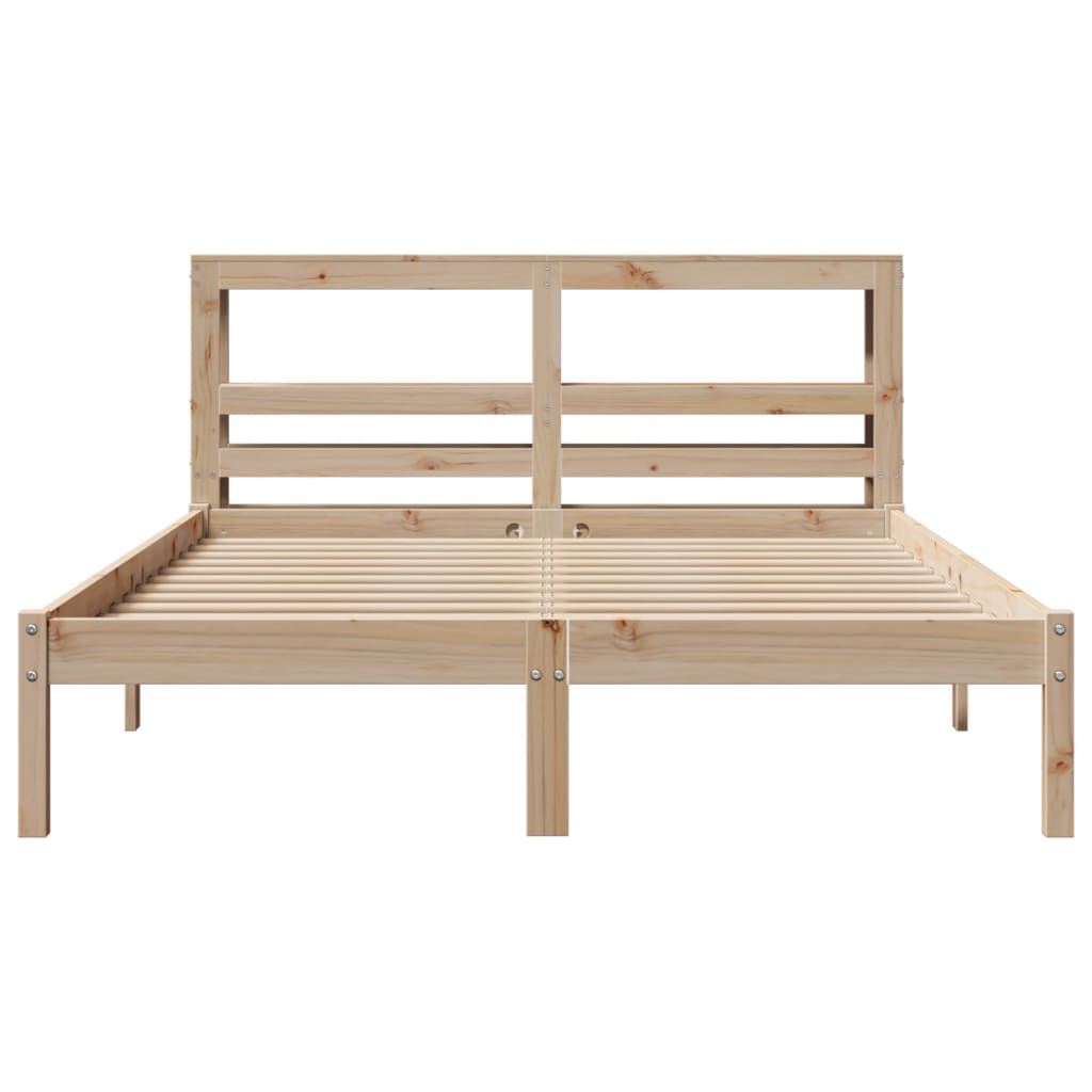 Bedframe zonder matras massief grenenhout 140x190 cm