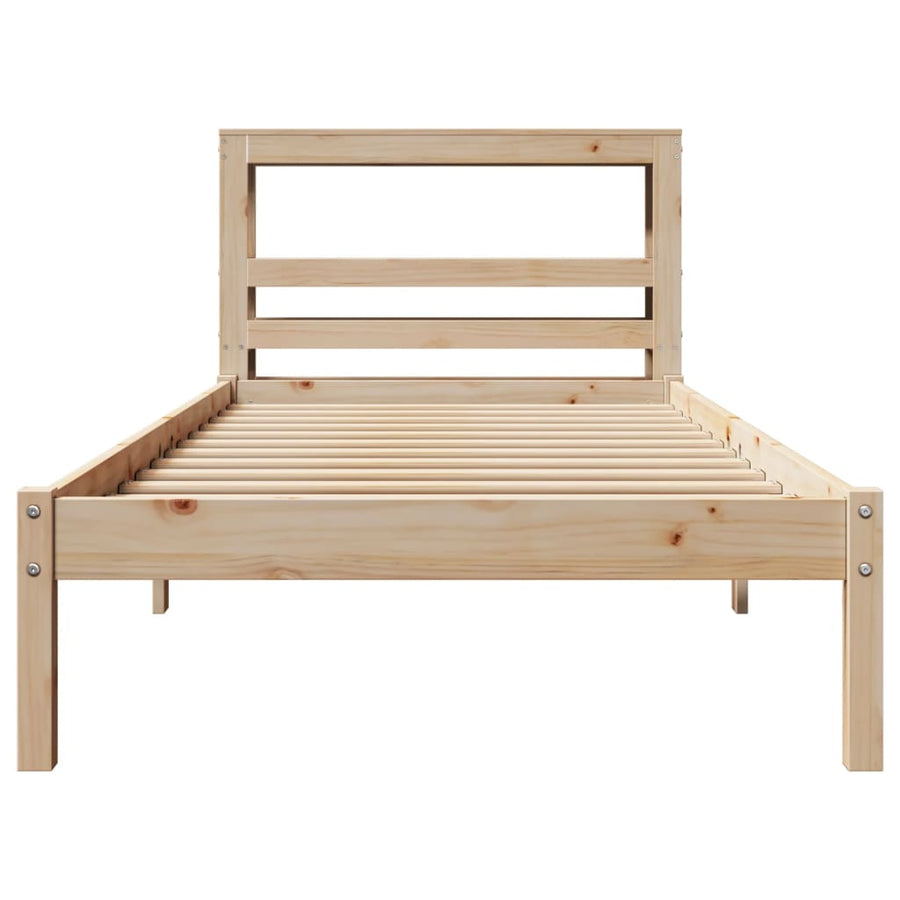 Bedframe zonder matras massief grenenhout 90x200 cm