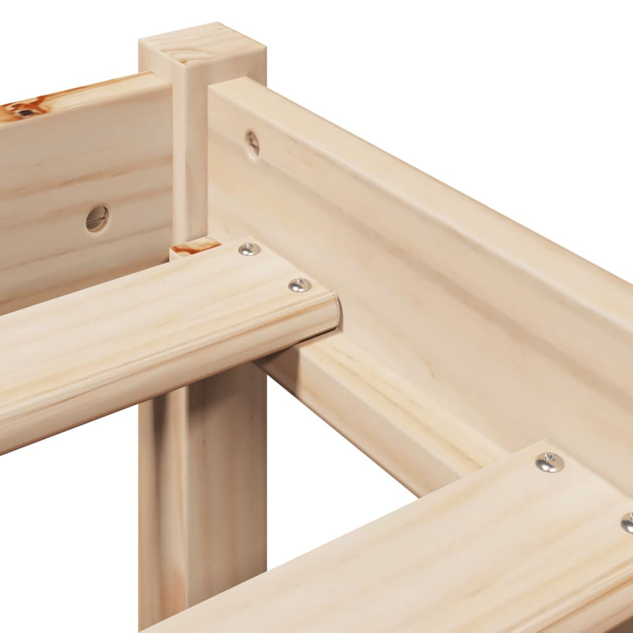 Bedframe zonder matras massief grenenhout 140x200 cm