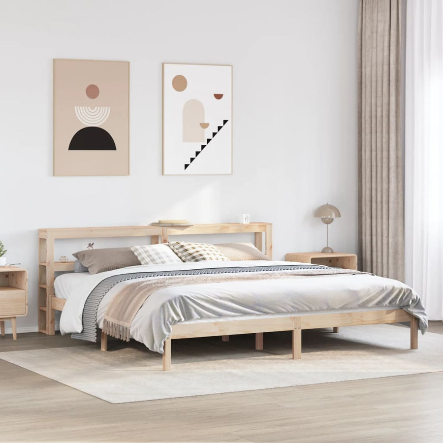 Bedframe zonder matras massief grenenhout 180x200 cm