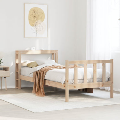 Bedframe zonder matras massief grenenhout 75x190 cm