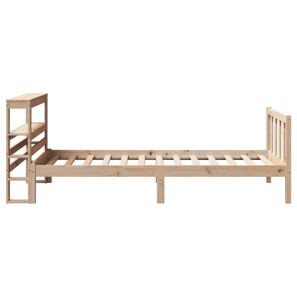 Bedframe zonder matras massief grenenhout 75x190 cm