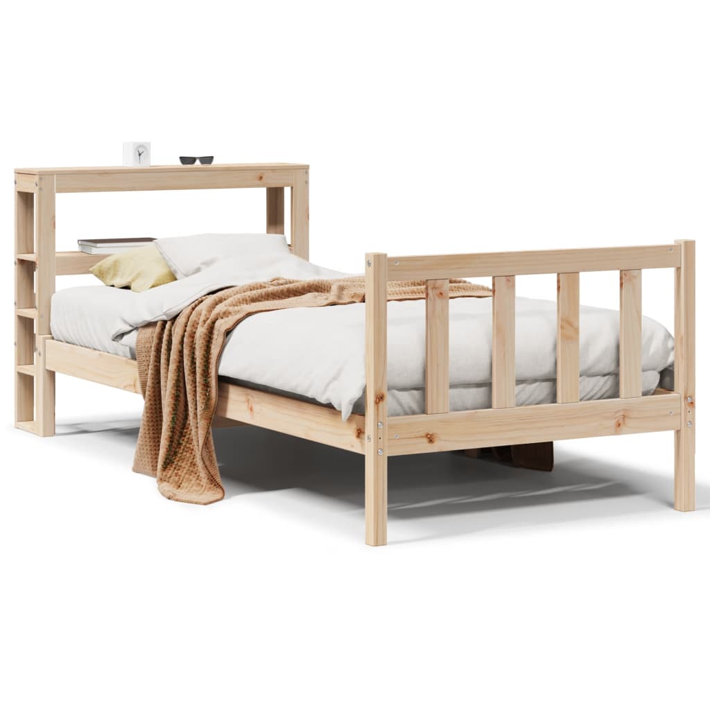 Bedframe zonder matras massief grenenhout 75x190 cm
