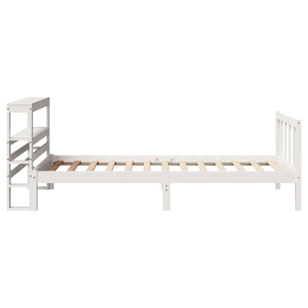 Bedframe Zonder Matras Massief Grenenhout 90 x 190 cm Wit