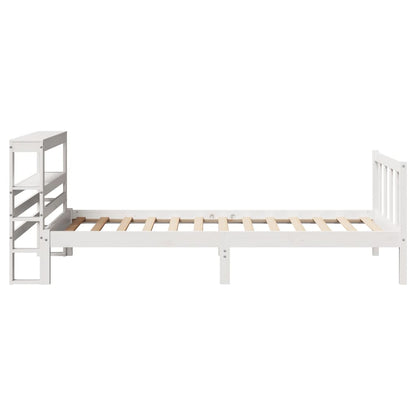 Bedframe Zonder Matras Massief Grenenhout 90 x 200 cm Wit