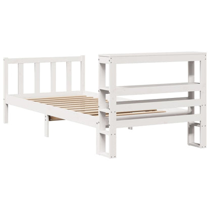 Bedframe Zonder Matras Massief Grenenhout 90 x 200 cm Wit