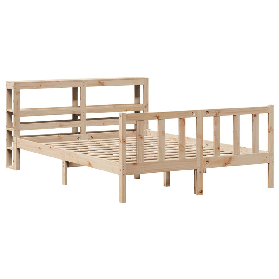 Bedframe zonder matras massief grenenhout 140x200 cm