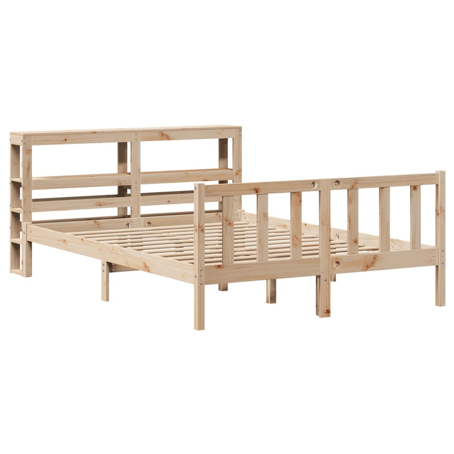 Bedframe zonder matras massief grenenhout 160x200 cm