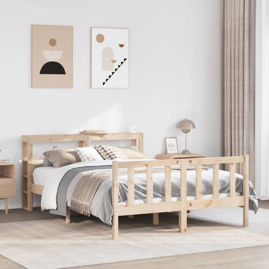 Bedframe zonder matras massief grenenhout 160x200 cm