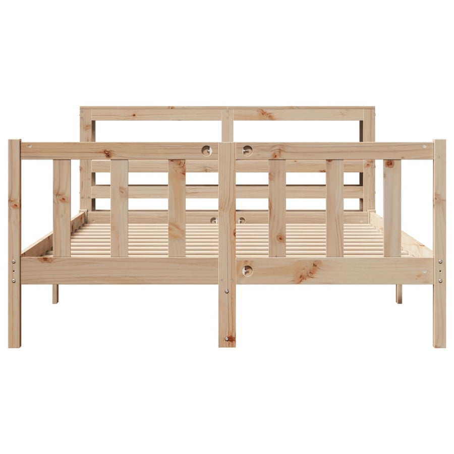 Bedframe zonder matras massief grenenhout 160x200 cm