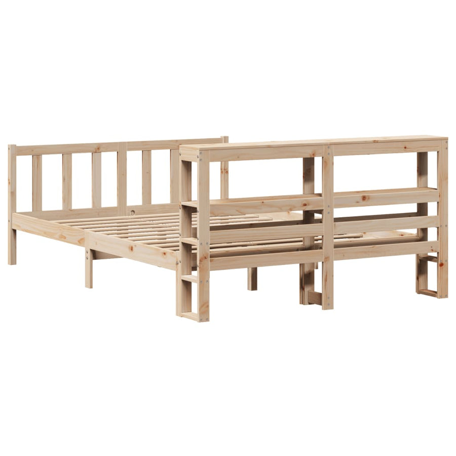 Bedframe zonder matras massief grenenhout 160x200 cm