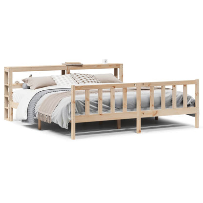 Bedframe Zonder Matras Massief Grenenhout 200 x 200 cm Naturel