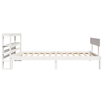 Bedframe Zonder Matras Massief Grenenhout 90 x 190 cm Wit