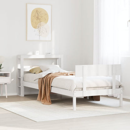 Bedframe Zonder Matras Massief Grenenhout 90 x 190 cm Wit