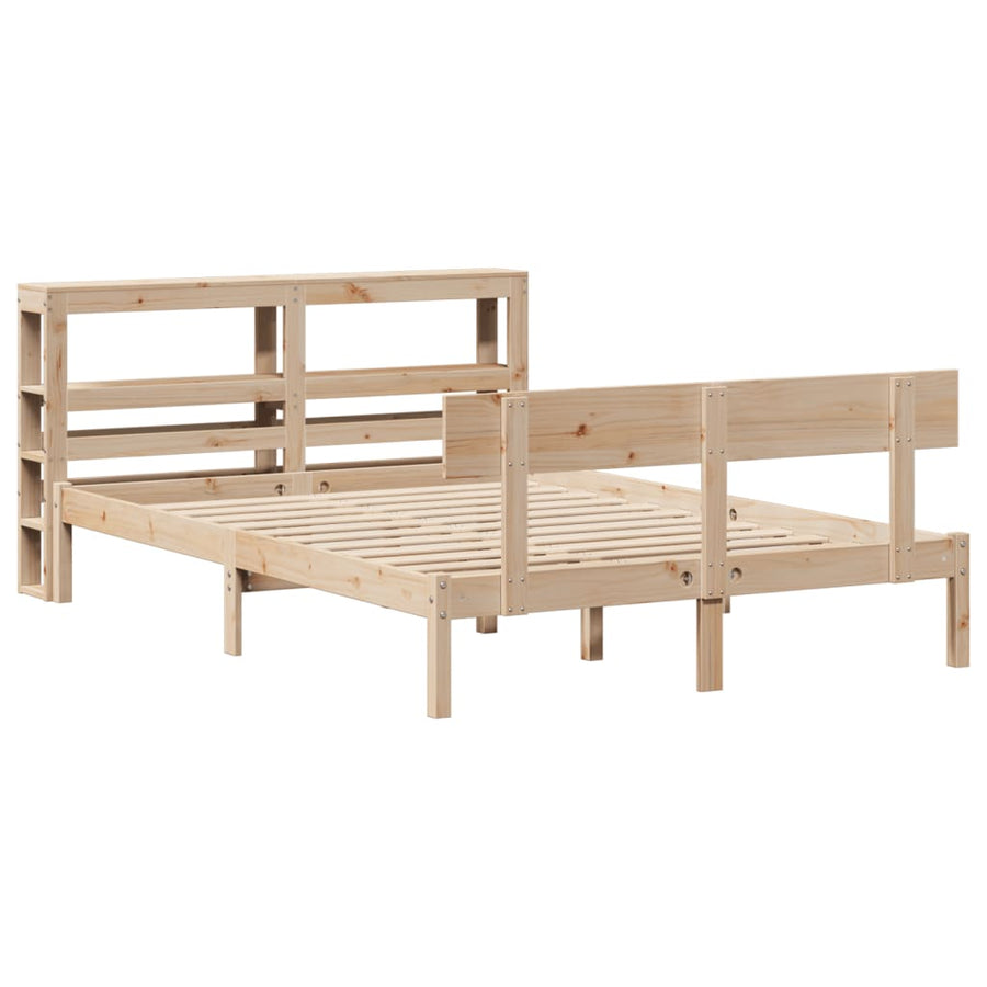 Bedframe zonder matras massief grenenhout 140x190 cm
