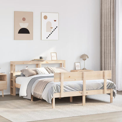 Bedframe zonder matras massief grenenhout 140x190 cm