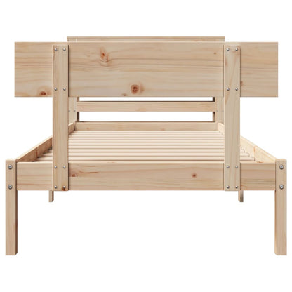 Bedframe zonder matras massief grenenhout 90x200 cm