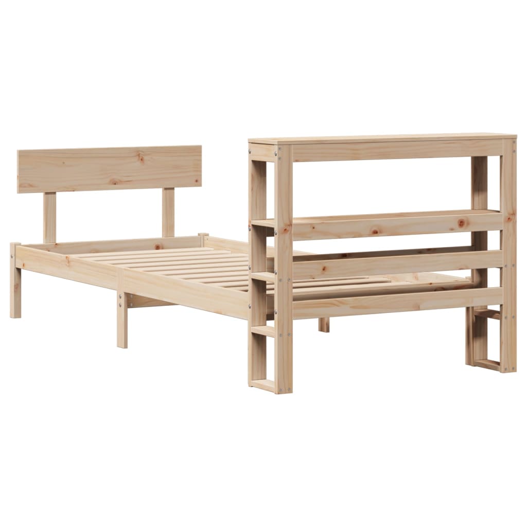 Bedframe zonder matras massief grenenhout 90x200 cm