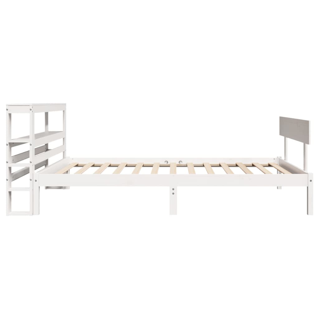 Bedframe Zonder Matras Massief Grenenhout 90 x 200 cm Wit