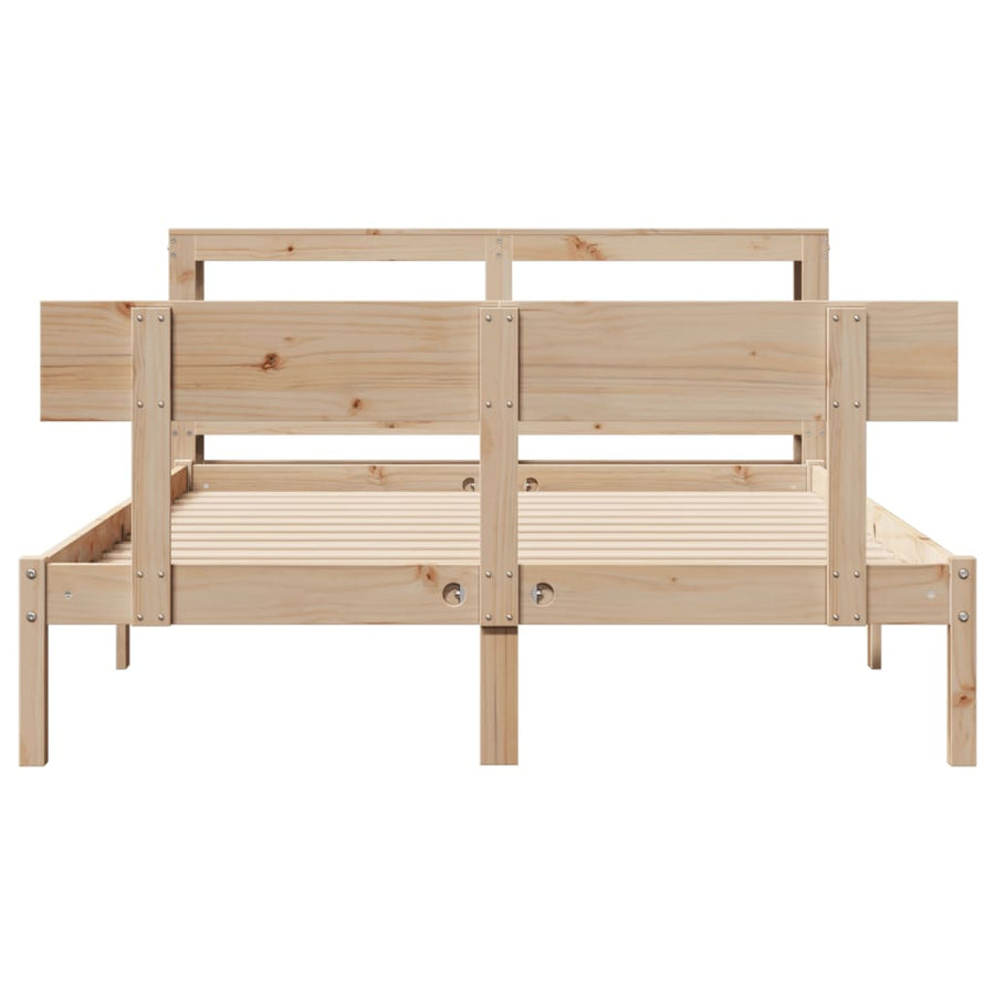 Bedframe zonder matras massief grenenhout 120x200 cm
