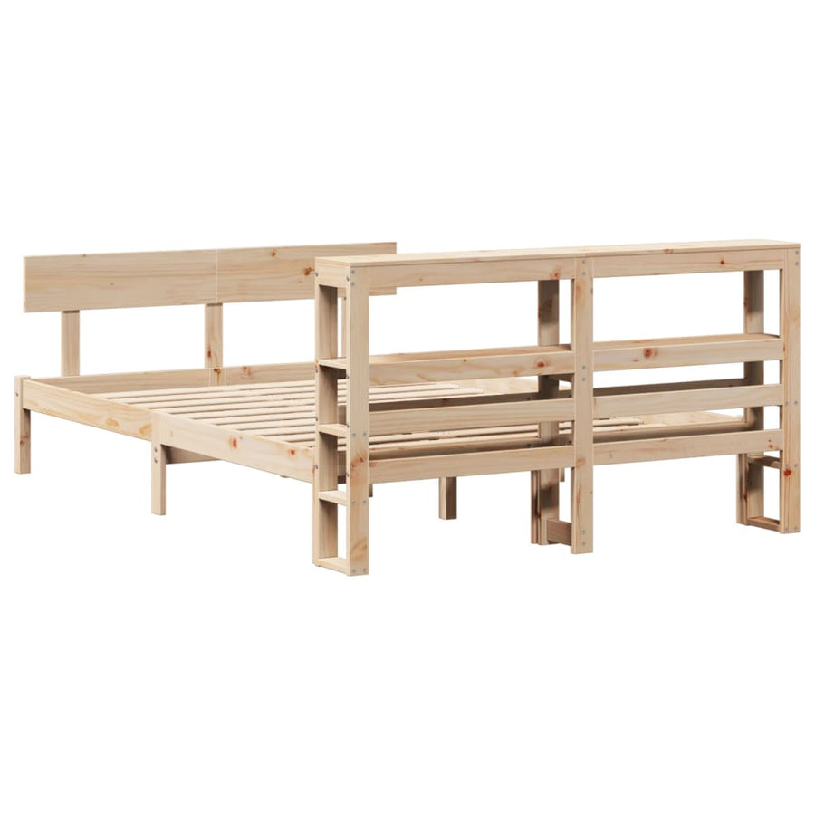 Bedframe zonder matras massief grenenhout 120x200 cm