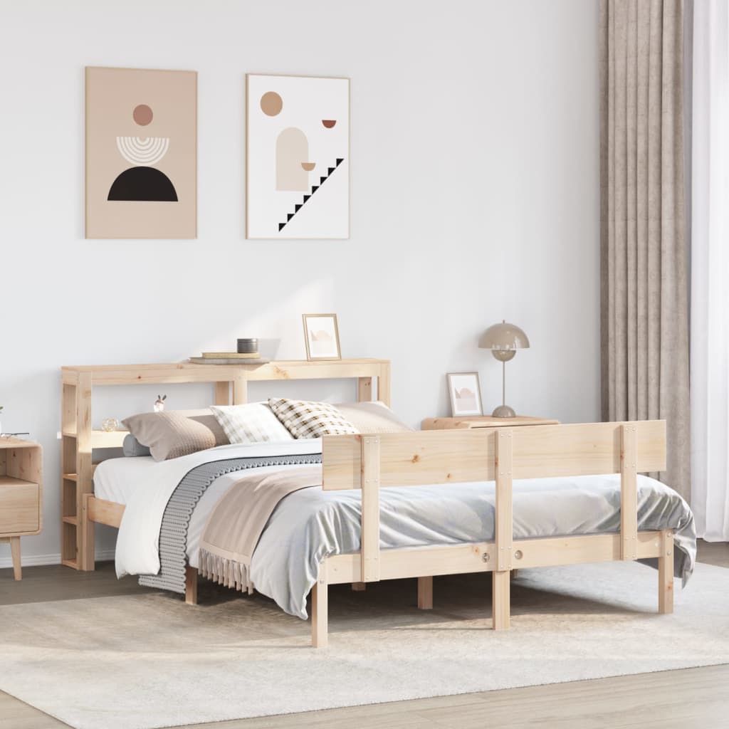 Bedframe zonder matras massief grenenhout 150x200 cm