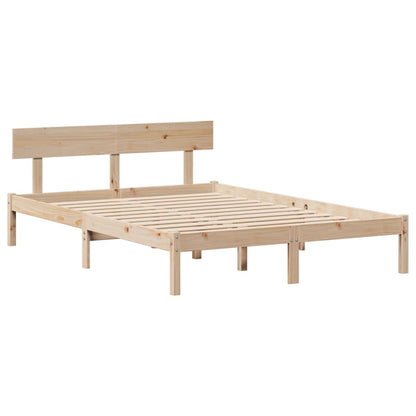 Bedframe zonder matras massief grenenhout 150x200 cm