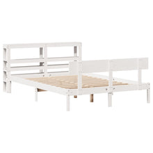 Bedframe zonder matras massief grenenhout wit 160x200 cm