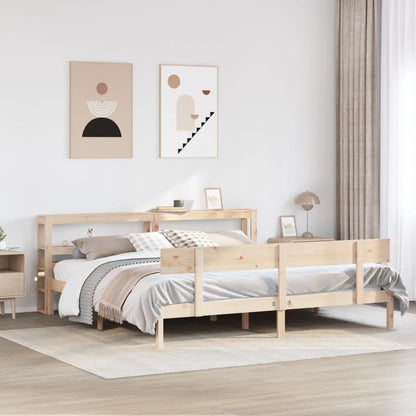 Bedframe zonder matras massief grenenhout 180x200 cm
