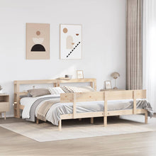Bedframe Zonder Matras Massief Grenenhout 200 x 200 cm Naturel