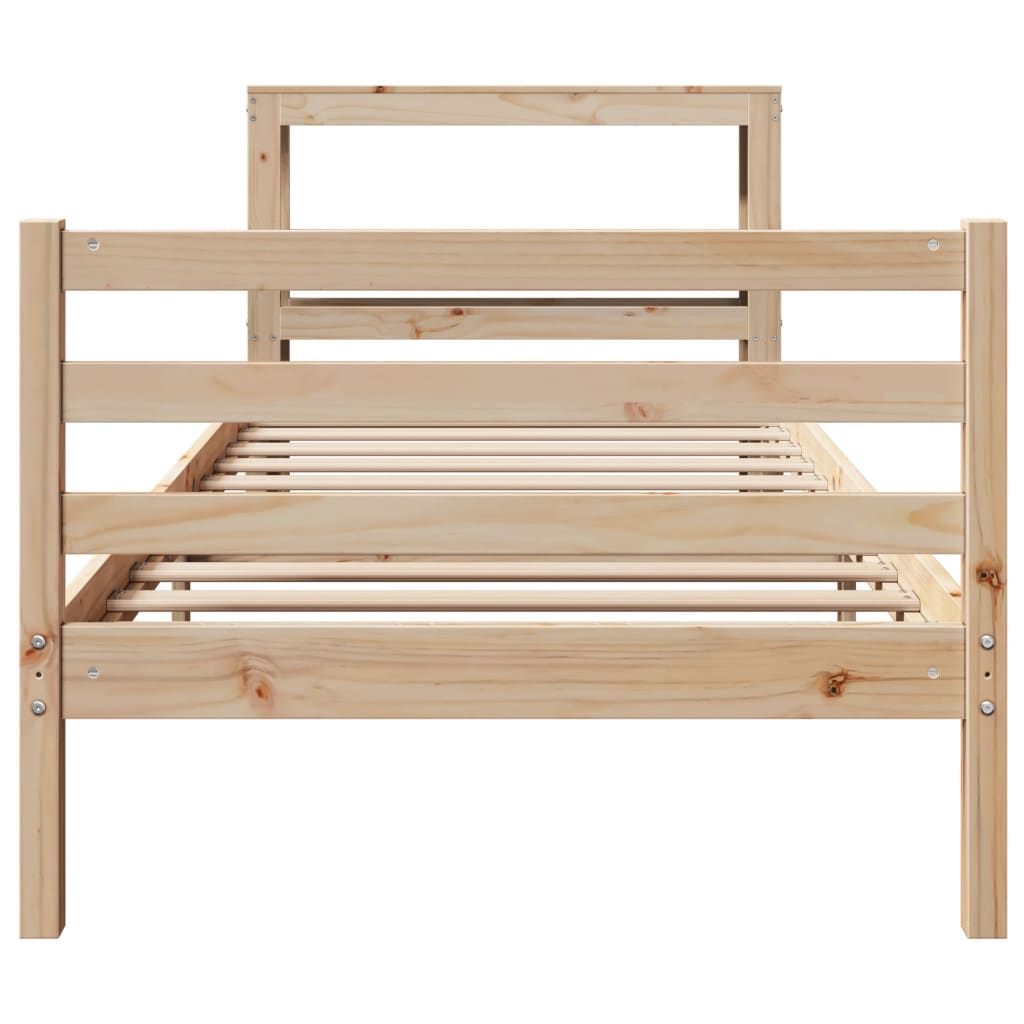 Bedframe zonder matras massief grenenhout 90x190 cm