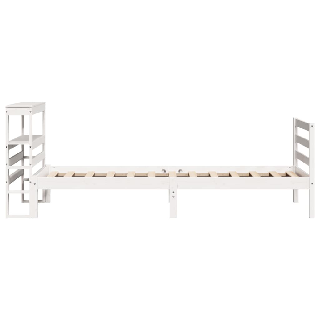 Bedframe Zonder Matras Massief Grenenhout 90 x 190 cm Wit
