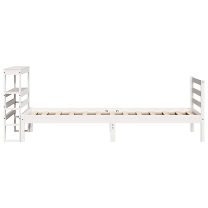 Bedframe Zonder Matras Massief Grenenhout 90 x 190 cm Wit