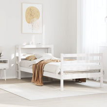 Bedframe Zonder Matras Massief Grenenhout 90 x 190 cm Wit