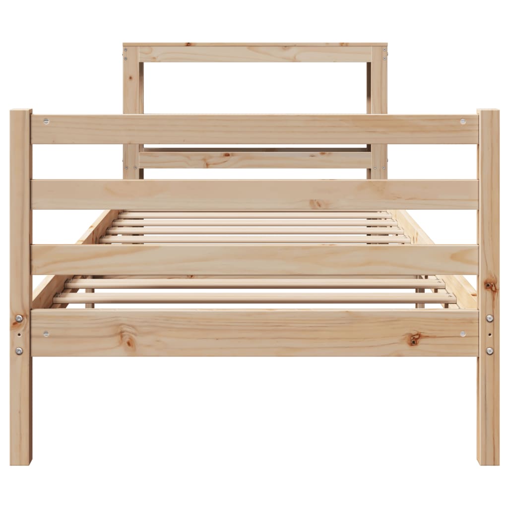 Bedframe zonder matras massief grenenhout 90x200 cm