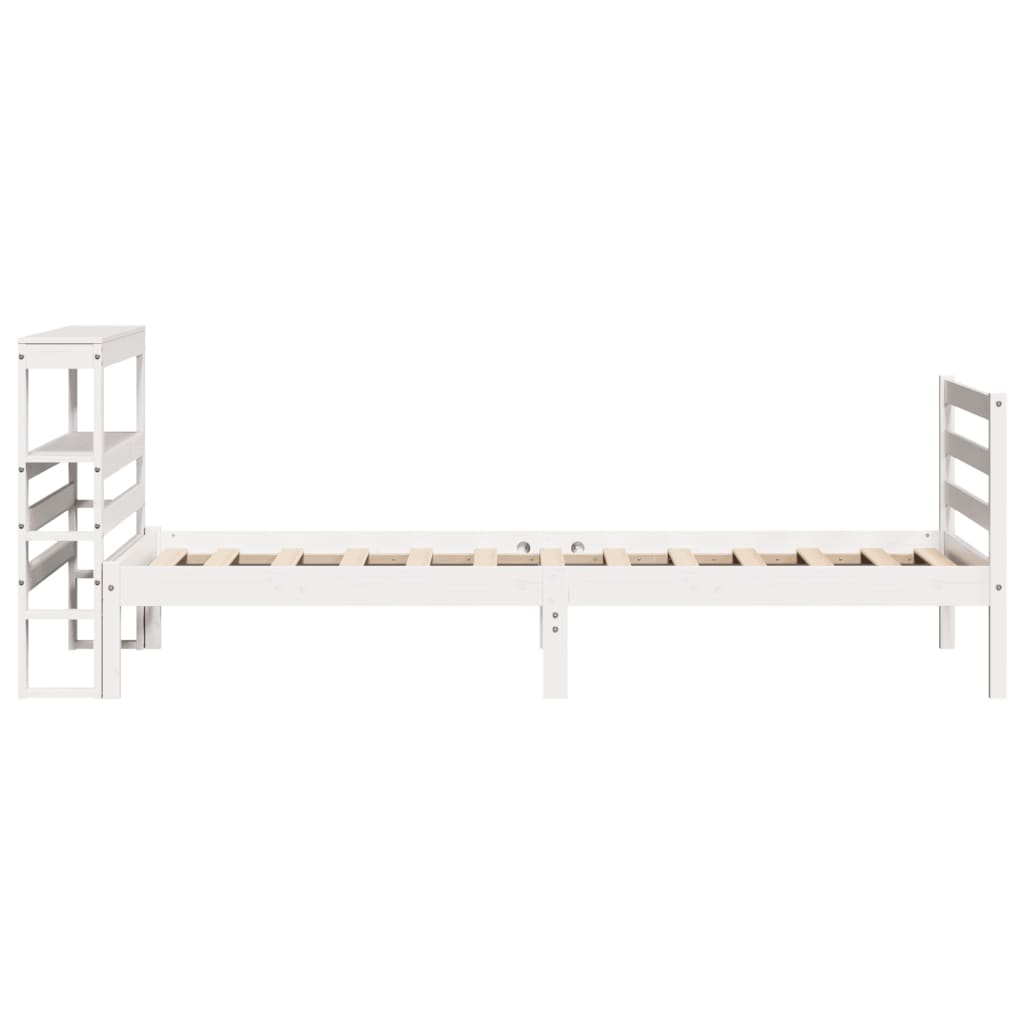 Bedframe Zonder Matras Massief Grenenhout 90 x 200 cm Wit