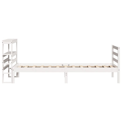 Bedframe Zonder Matras Massief Grenenhout 90 x 200 cm Wit
