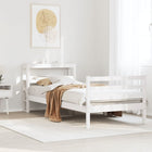 Bed frame without mattress solid pine wood white 90x200 cm