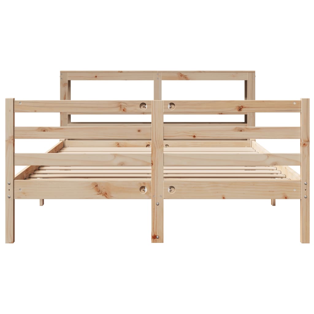 Bedframe zonder matras massief grenenhout 140x200 cm