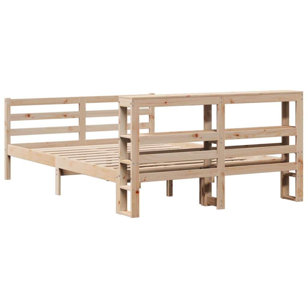 Bedframe zonder matras massief grenenhout 140x200 cm