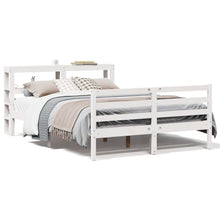 Bedframe zonder matras massief grenenhout wit 140x200 cm