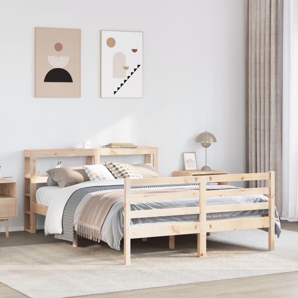 Bedframe zonder matras massief grenenhout 150x200 cm