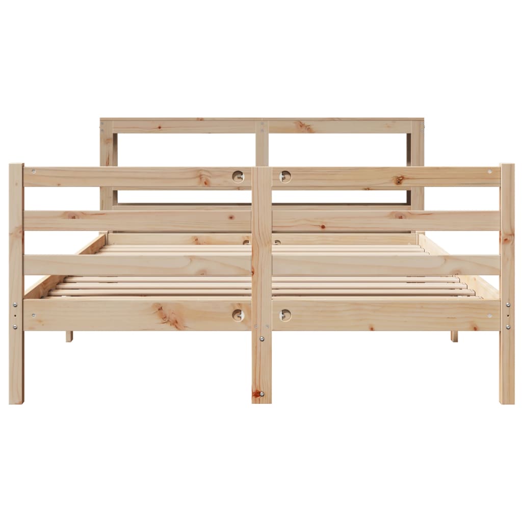 Bedframe zonder matras massief grenenhout 160x200 cm