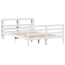 Bedframe zonder matras massief grenenhout wit 160x200 cm