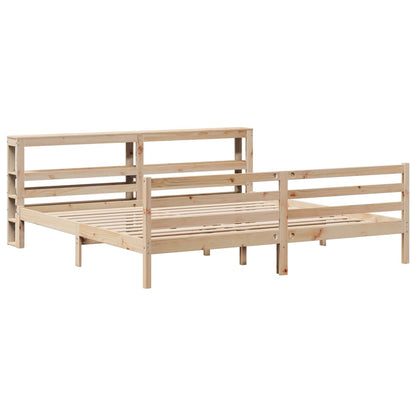 Bedframe zonder matras massief grenenhout 180x200 cm