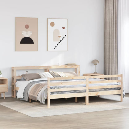 Bedframe zonder matras massief grenenhout 180x200 cm