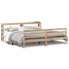 Bedframe massief grenenhout 180x200 cm met schappen